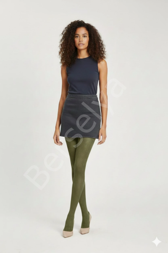 Daymod Kadın Şimal Micro File Desenli Külotlu Çorap