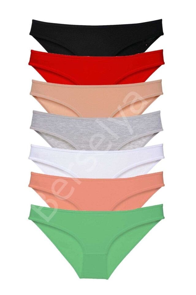 7 adet Süper Eko Set Likralı Kadın Slip Külot Set 1