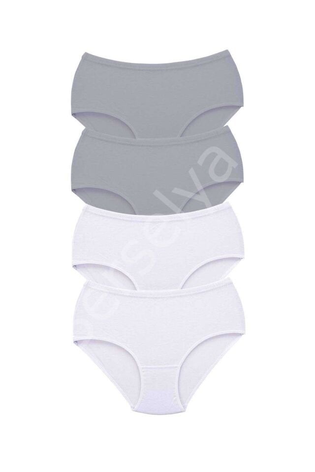 4 Adet Tutku Kadın Yüksek Bel Bato Kalın Lastik Külot S10