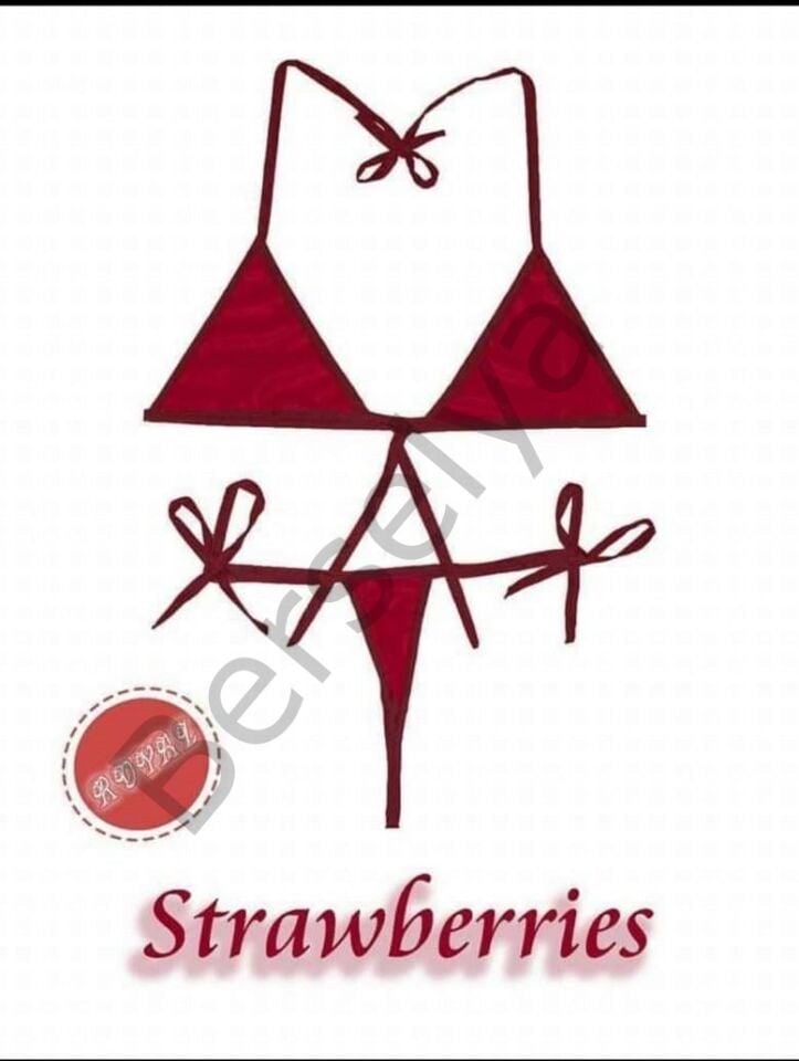 Fantezi Yenilebilir Çilek Aromalı İç Çamaşırı Takımı