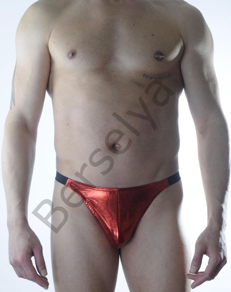 Erkek Kırmızı Lame Brazillian Slip