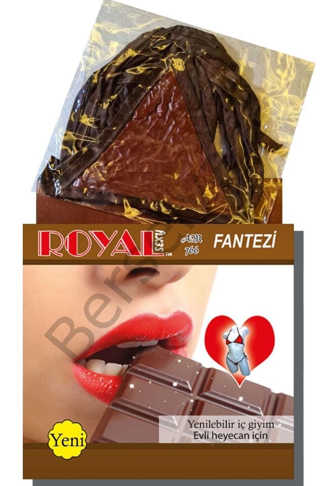 Fantezi Yenilebilir Çikolatalı Aromalı İç Çamaşırı Takımı