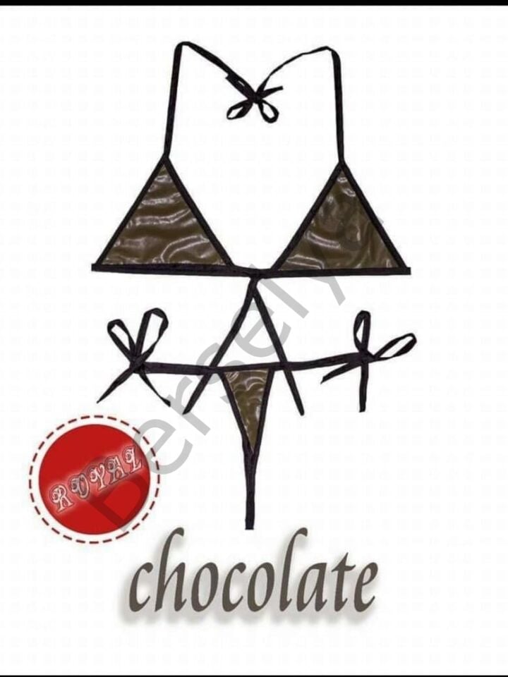 Fantezi Yenilebilir Çikolatalı Aromalı İç Çamaşırı Takımı