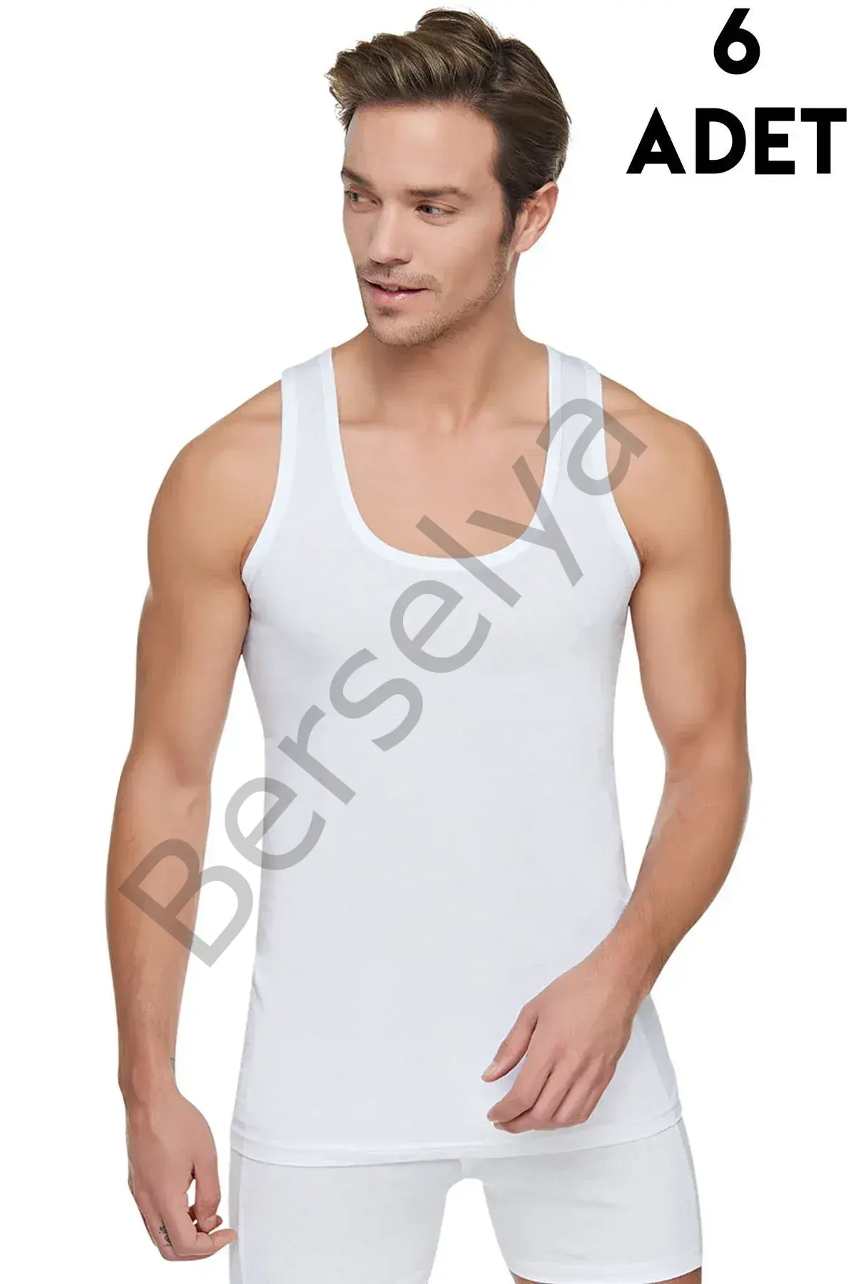 Tutku Erkek Atlet %100 Pamuk Penye - Beyaz