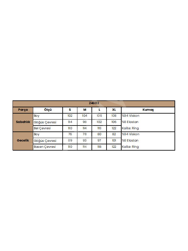 Etnik Deseni Ve Dantelli Sabahlık Takımı