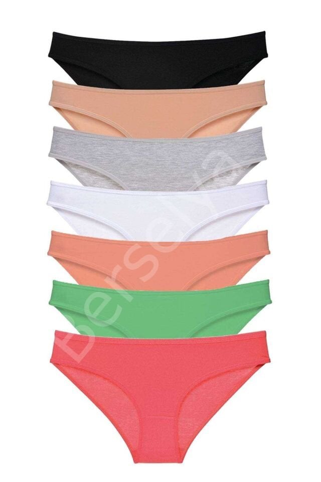 7 adet Süper Eko Set Likralı Kadın Slip Külot Set 7