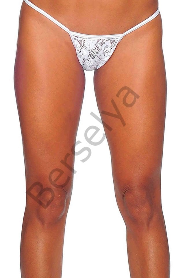 Beyaz Dantelli Tanga Brf1165