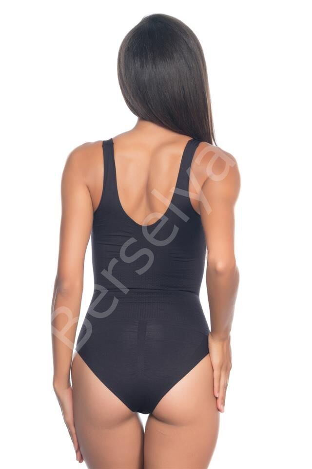 Siyah Emay 2018 Kalın Askılı Body Korse
