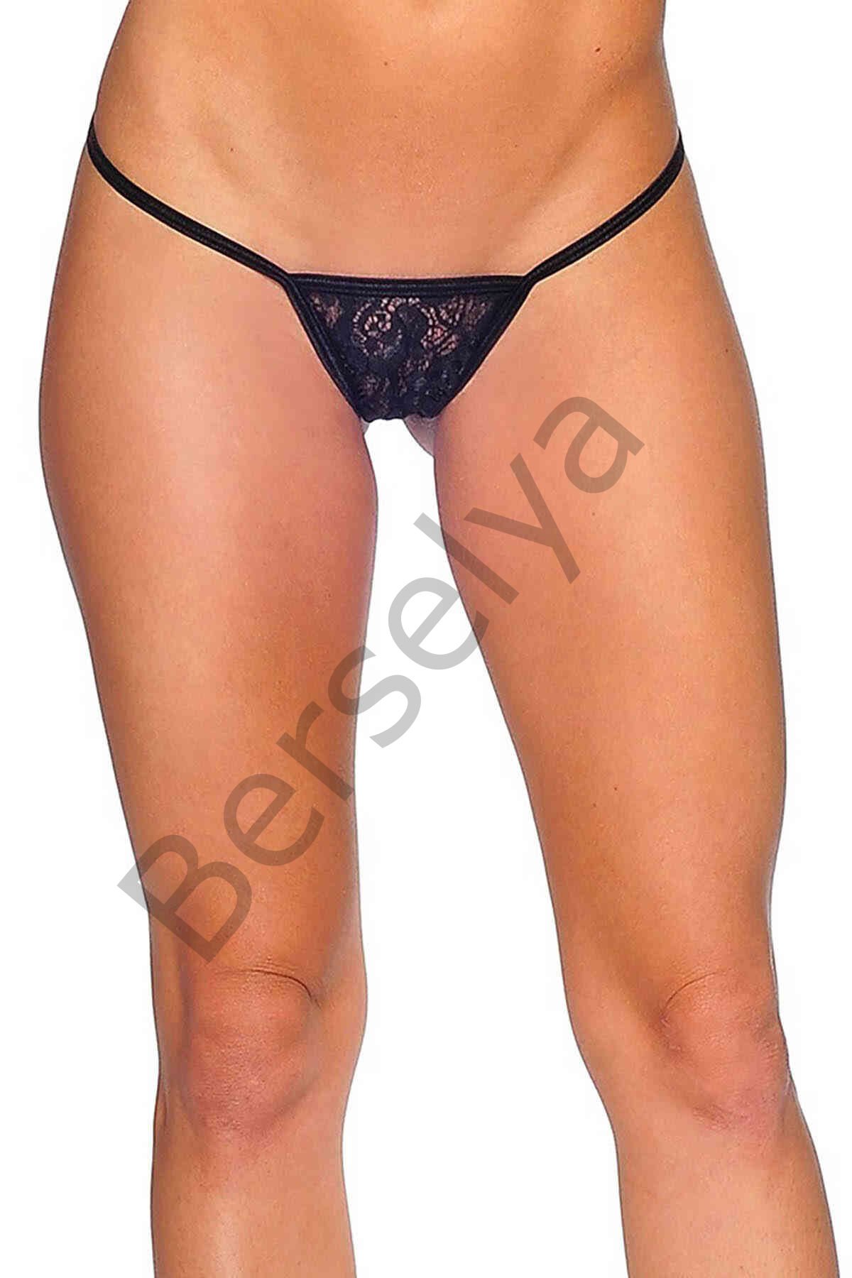 Siyah Dantelli Tanga Brf1164