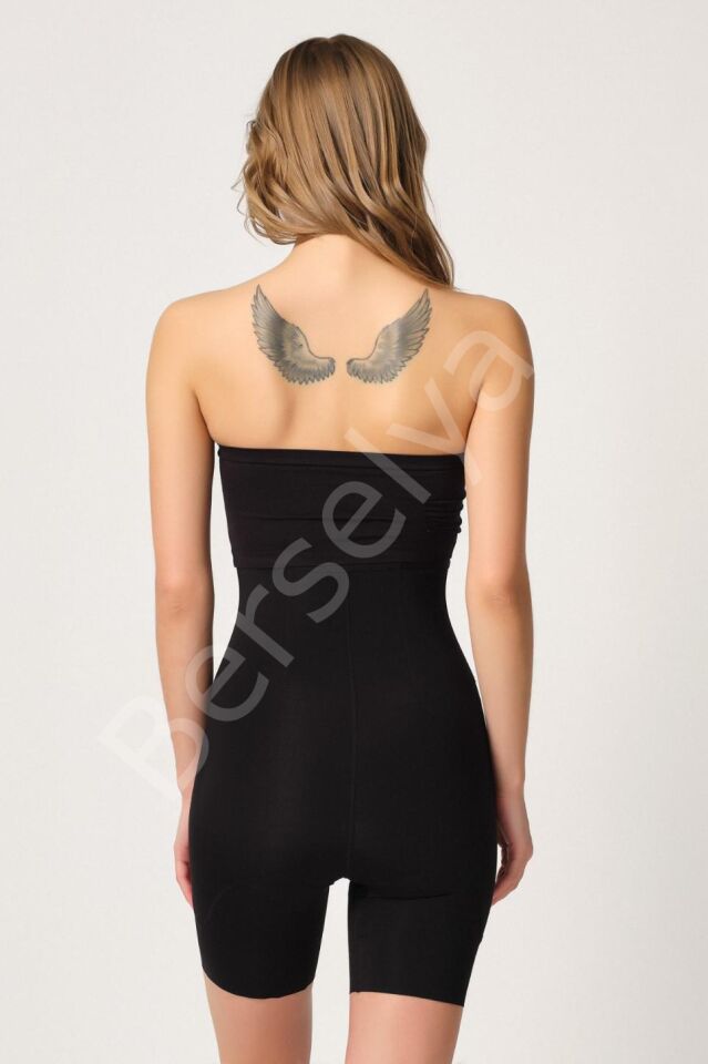 Siyah Mı Emay 2832 Yüksek Bel Balen Destekli Agraflı Lazer Korse