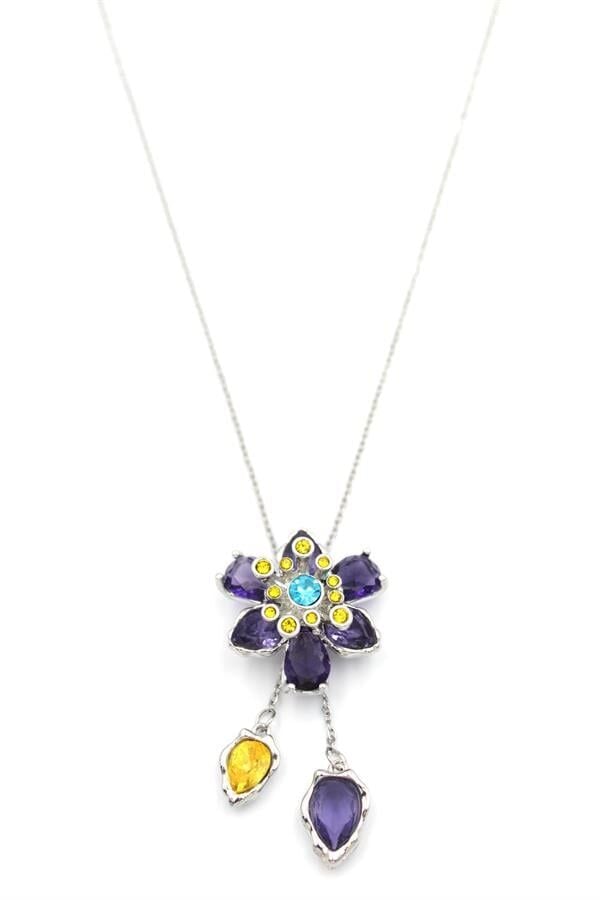 Swr Çiçek Kolye - Mor