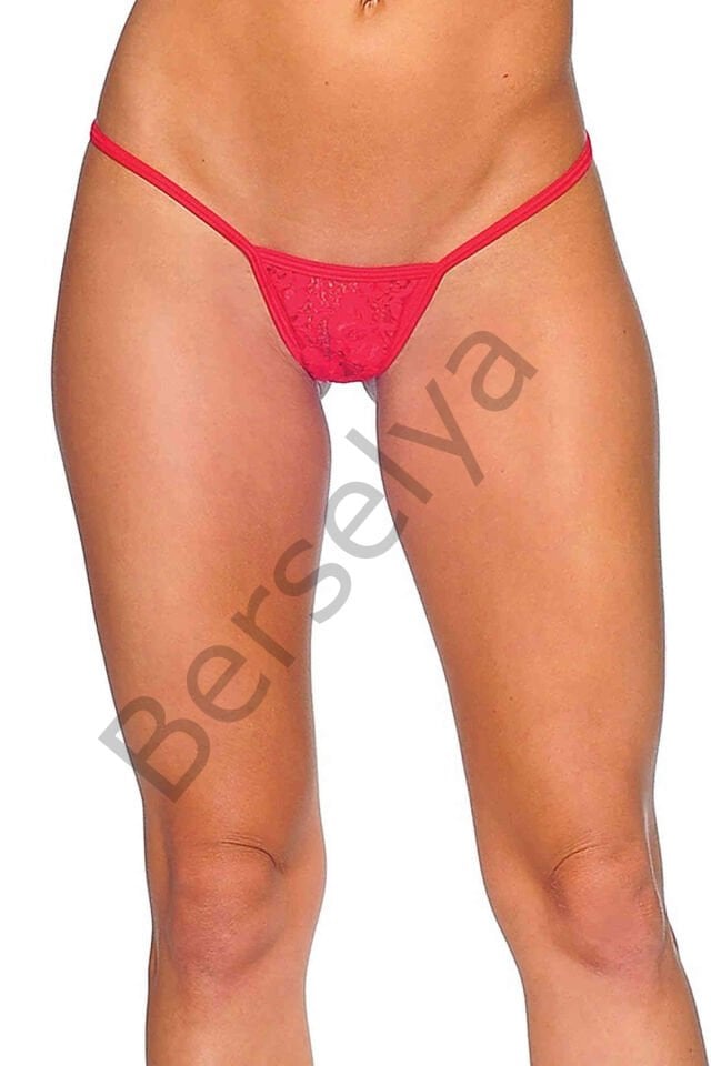 Kırmızı Dantelli Tanga Brf1166