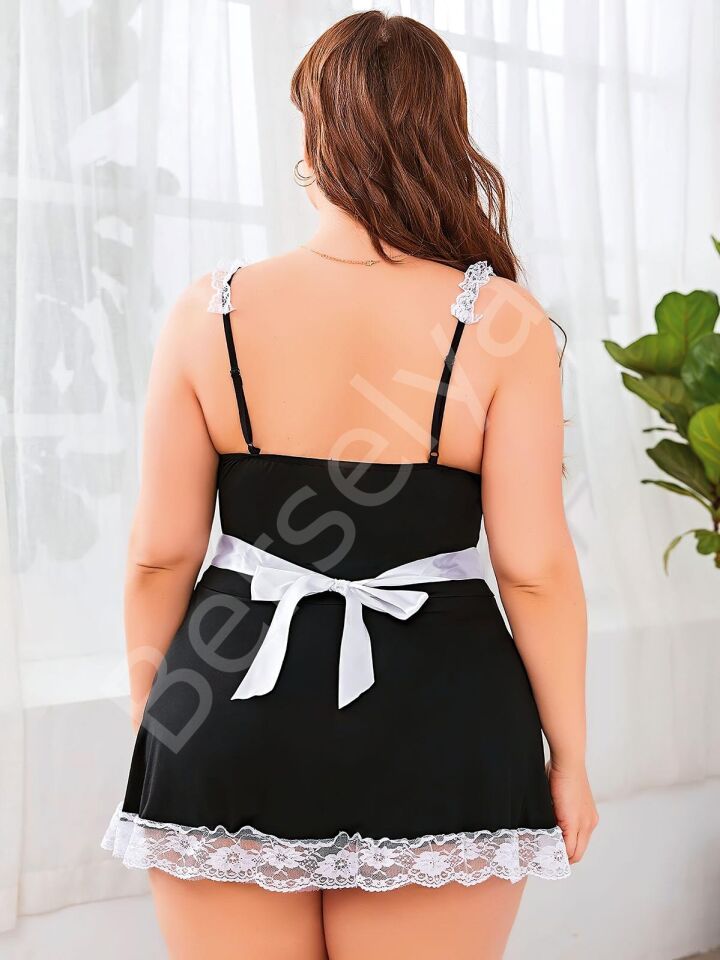 Büyük Beden Fantazi Hizmetçi Kostümü