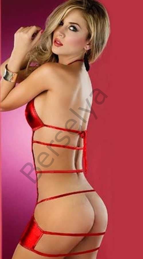 Kırmızı Seksi Tasarım Fantazi Elbise Brf2000