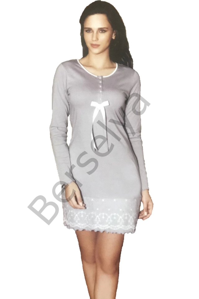 Şahinler Kadın Zakkum Dantelli Gecelik 21809