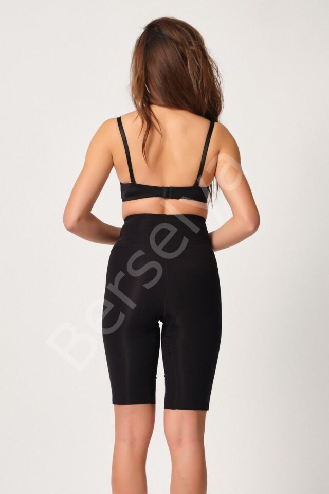 Siyah Mı Emay 2923 Yüksek Bel Karyokalı Paçalı Lazer Korse