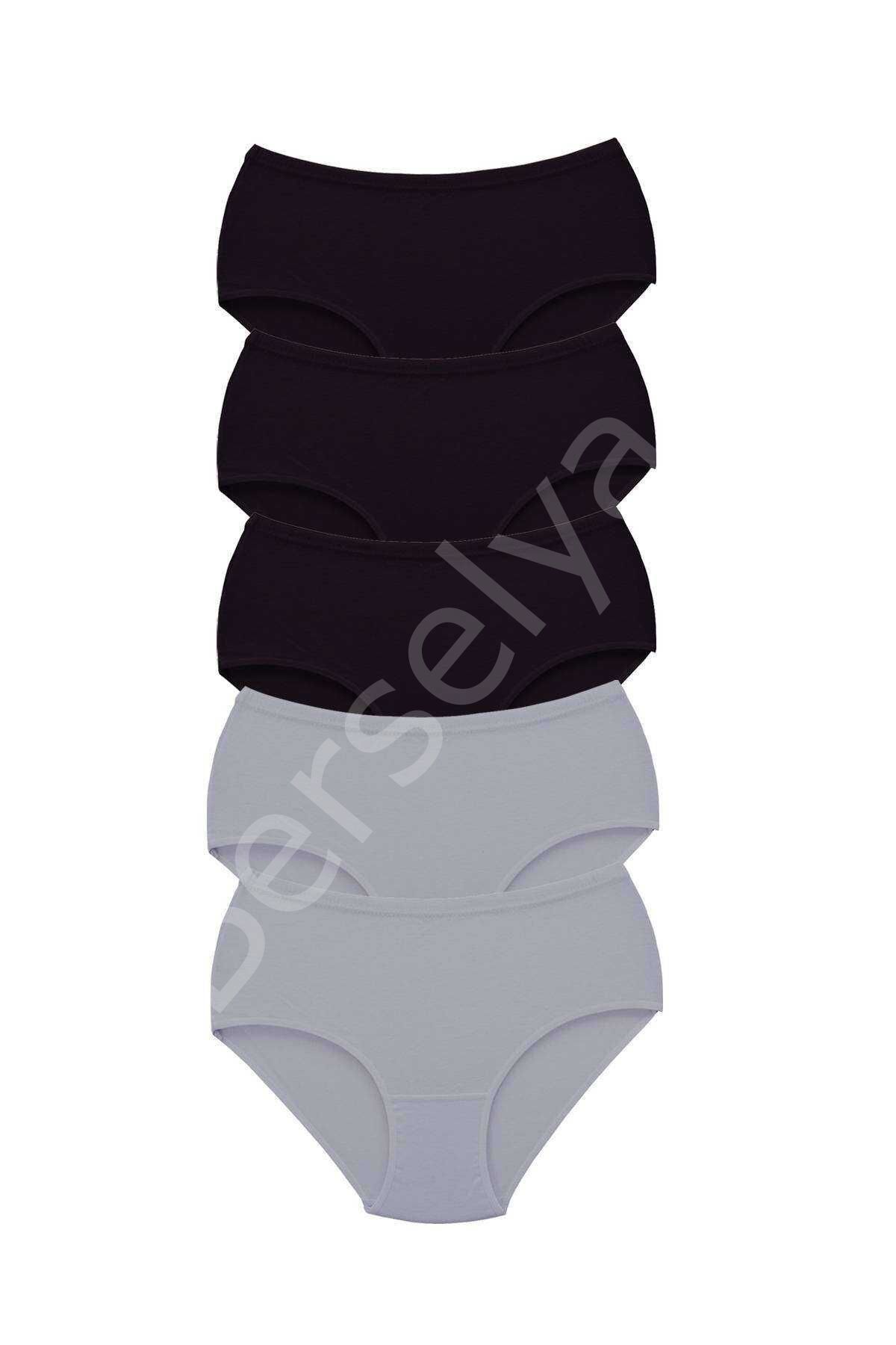 5 Adet Tutku Kadın Yüksek Bel Bato Kalın Lastik Külot S4