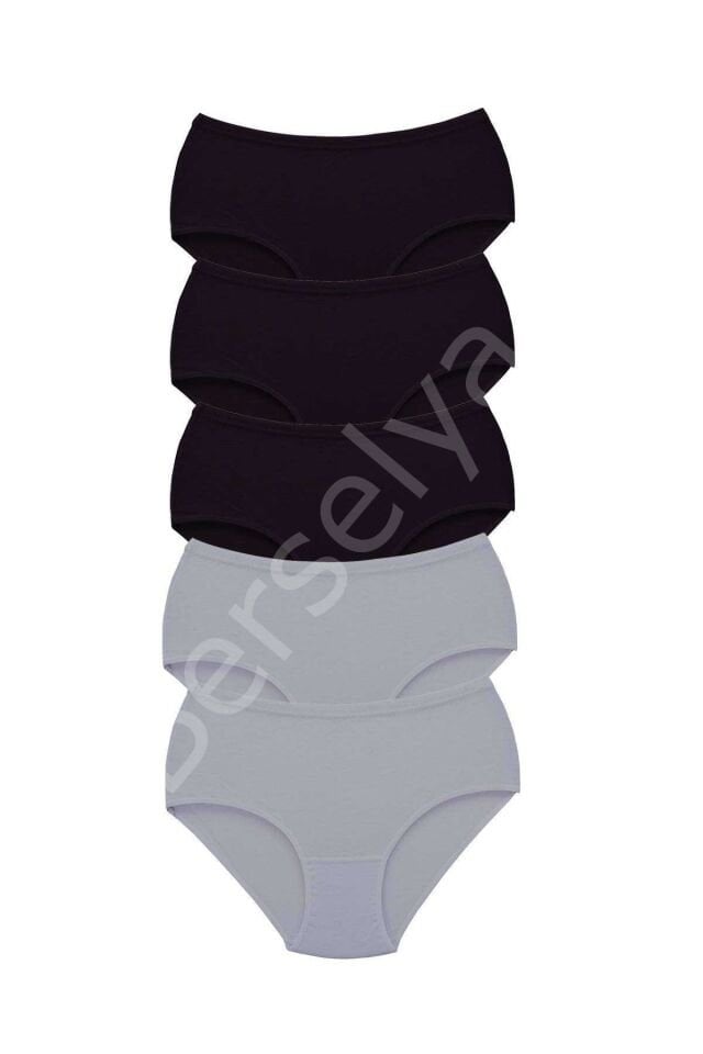 5 Adet Tutku Kadın Yüksek Bel Bato Kalın Lastik Külot S4