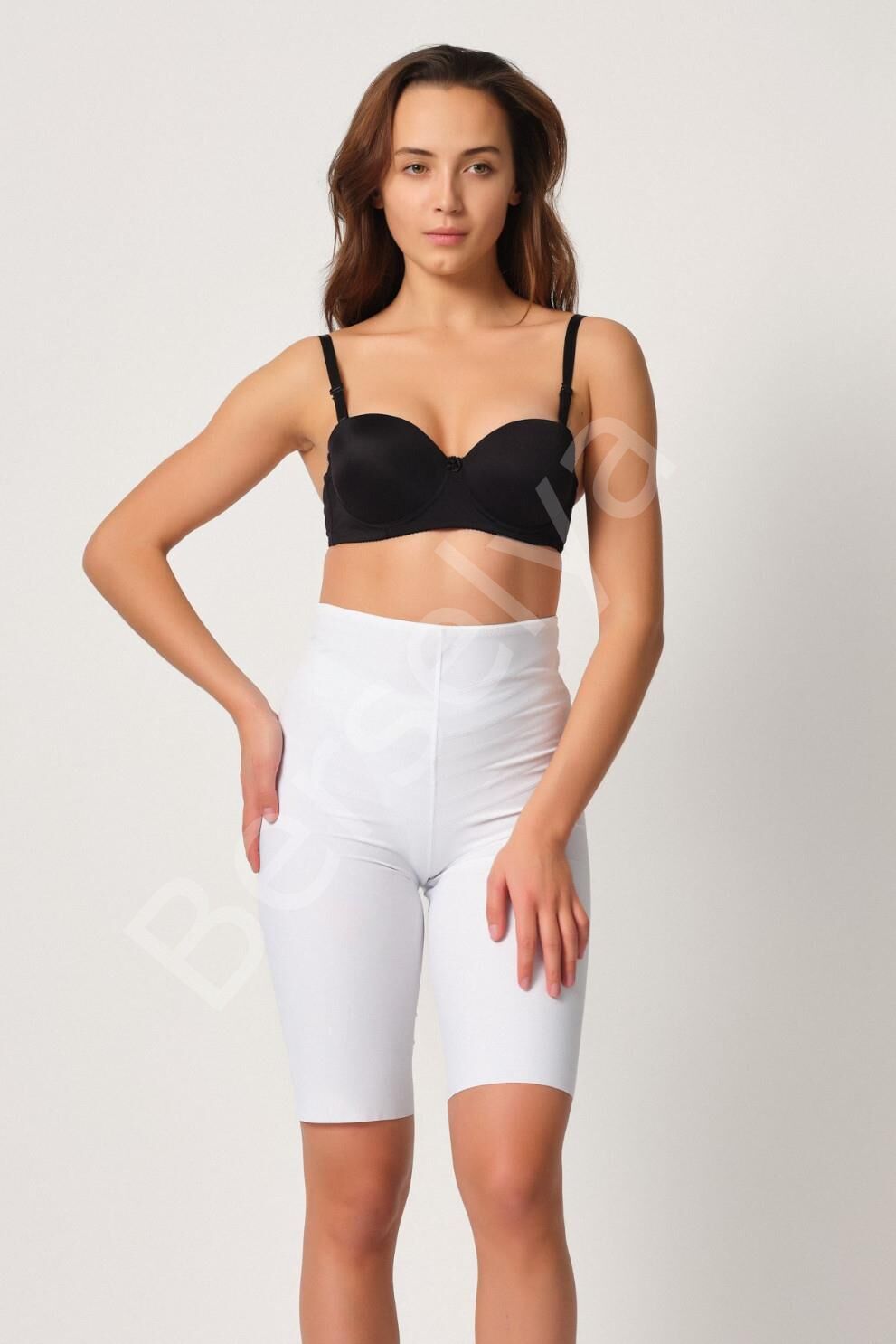 Beyaz Mı Emay 2923 Yüksek Bel Karyokalı Paçalı Lazer Korse