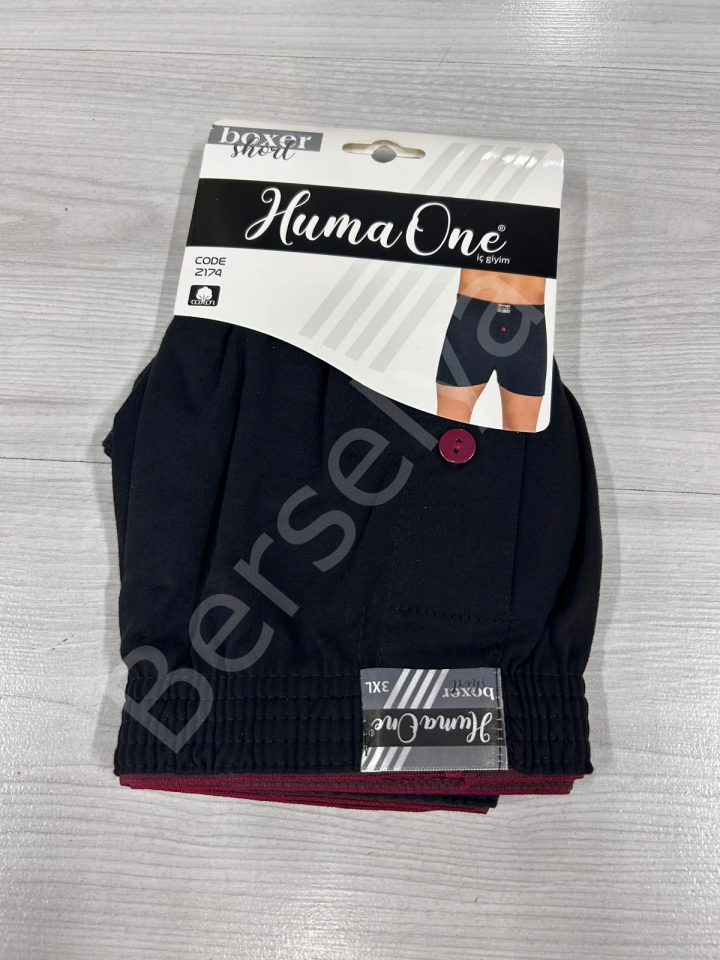 Huma One Erkek Havlu Bel Düz Boxer Battal Boy 3xl Siyah Renk