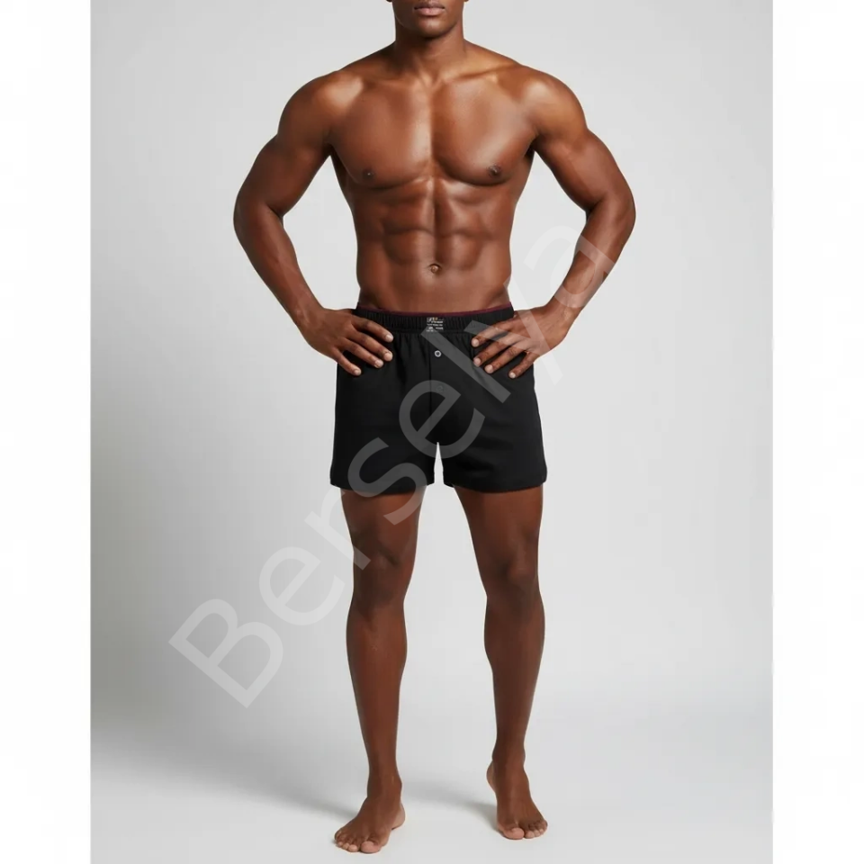 Huma One Erkek Havlu Bel Düz Boxer Battal Boy 3xl Siyah Renk