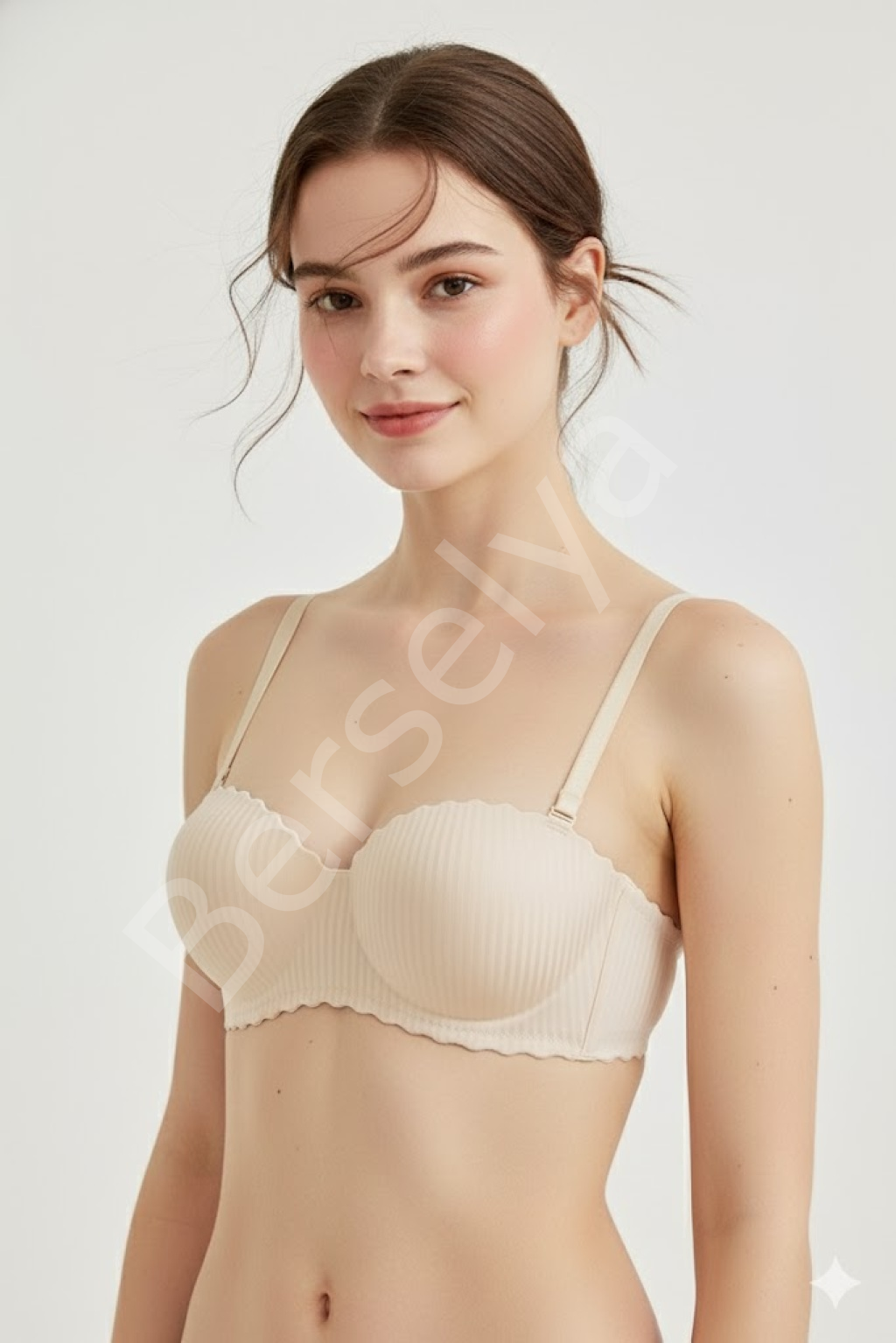 Lazer Kesim Dolgulu Telsiz  İz Yapmaz Sütyen Ten