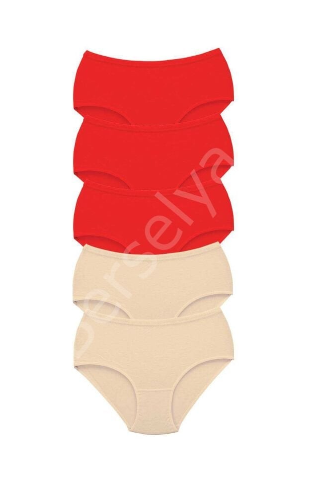 5 Adet Tutku Kadın Yüksek Bel Bato Kalın Lastik Külot S6