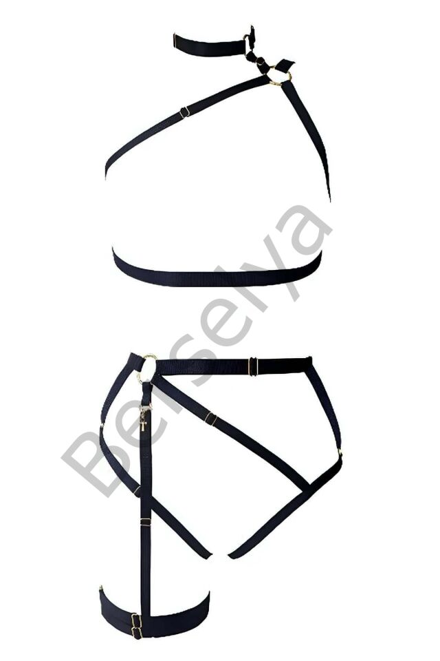 Tek Bacak Bağlantılı Seksi Lastik Harness - Brf375