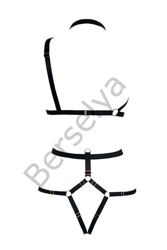 Tek Bacak Bağlantılı Seksi Lastik Harness - Brf375