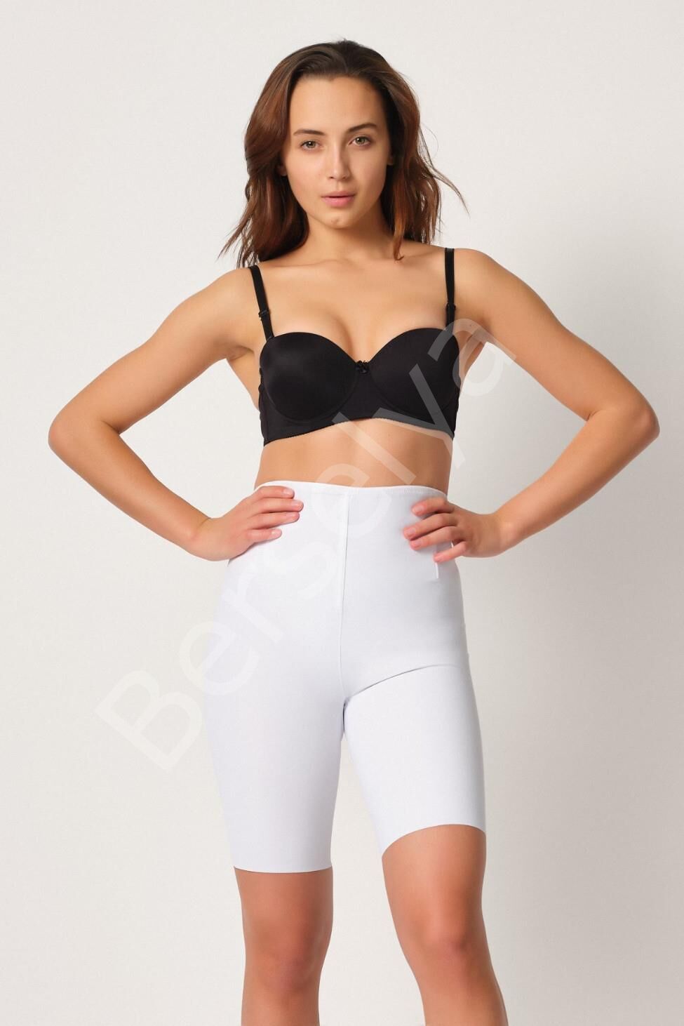 Beyaz Mı Emay 2927 Bel Dekolteli Balenli Paçalı Lazer Korse