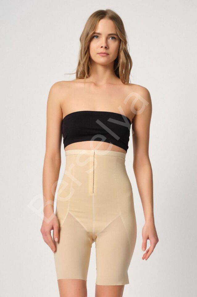 Ten Mı Emay 2928 Ön Agraflı Tül Paçalı Lazer Korse