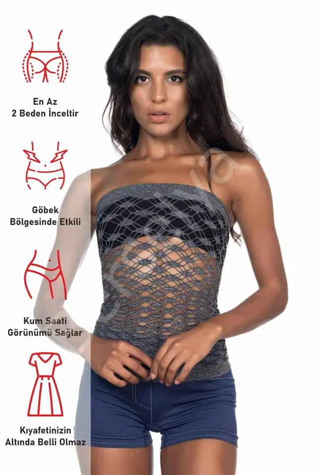 Siyah Emay 5034 Fantazi Büstiyer Atlet Korse