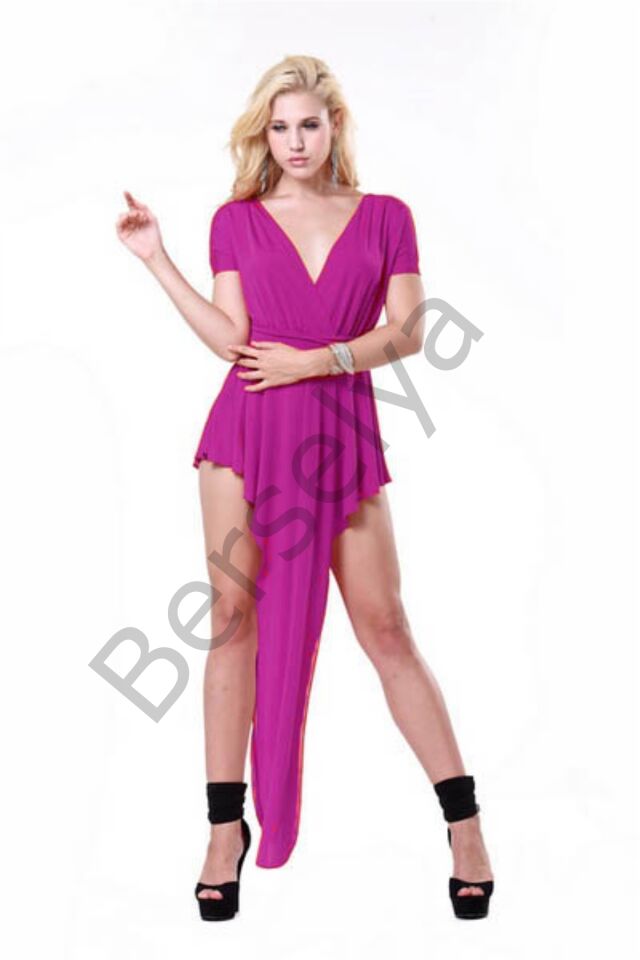 B101135 Önü Arkası Uzun Elbise