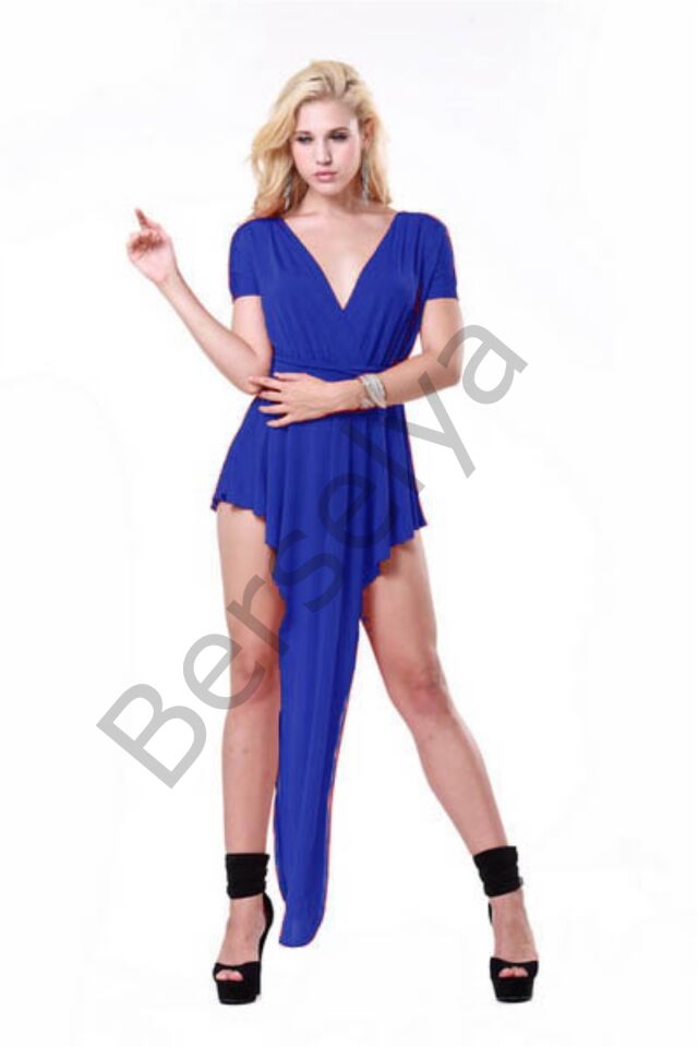 B101135 Önü Arkası Uzun Elbise