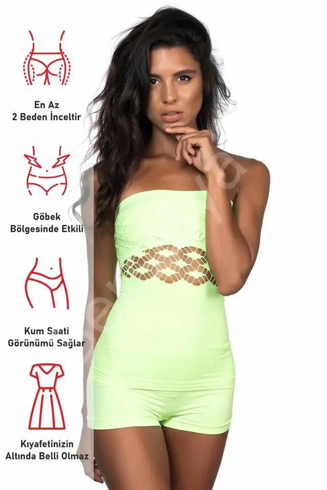 Yeşil Emay 5035 Fantazi Straplez Atlet Korse
