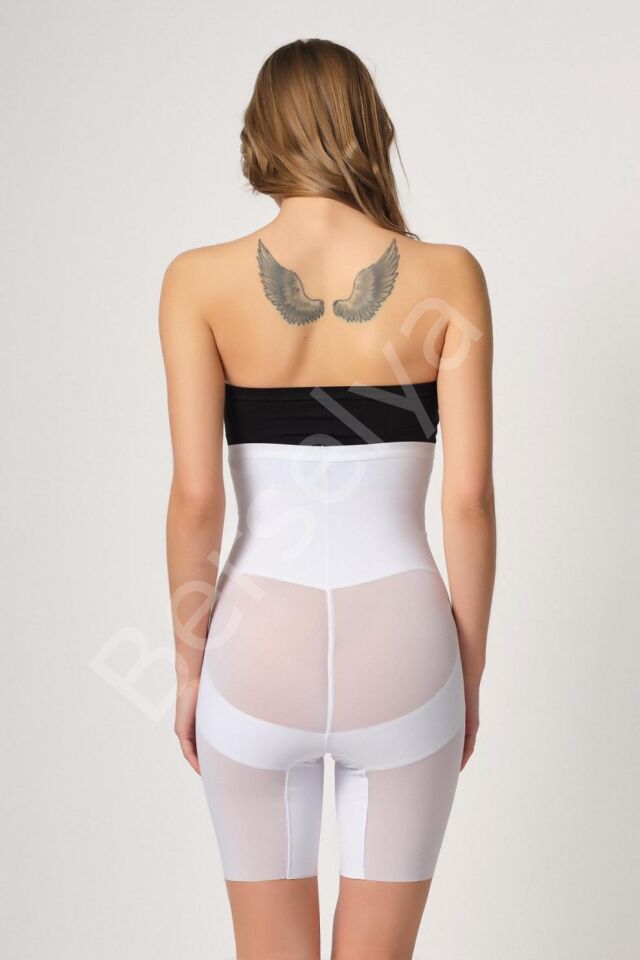 Beyaz Mı Emay 2929 Double Tül Paçalı Lazer Korse