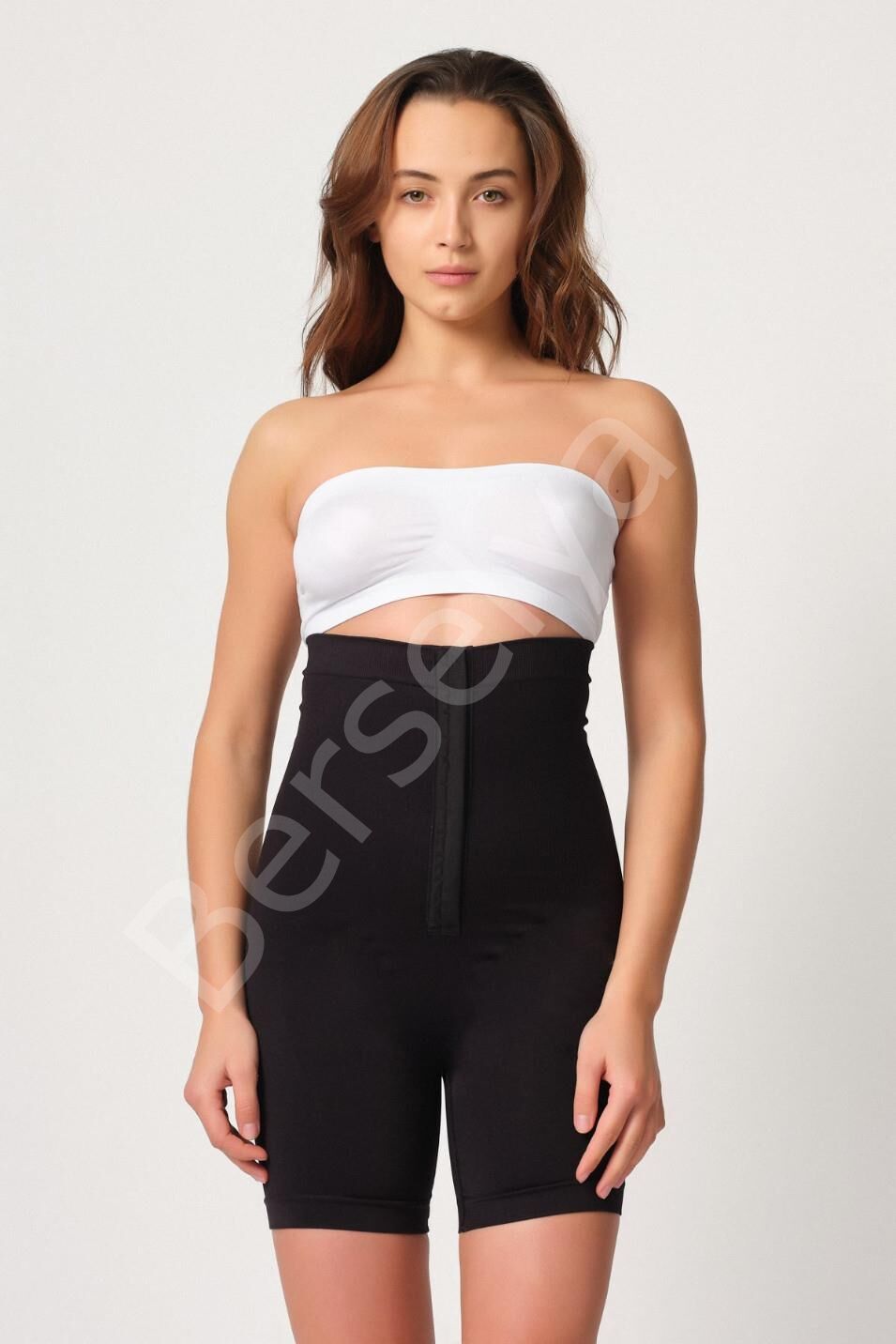 Siyah Mı Emay 2087 Önden Agraflı Paçalı Korse