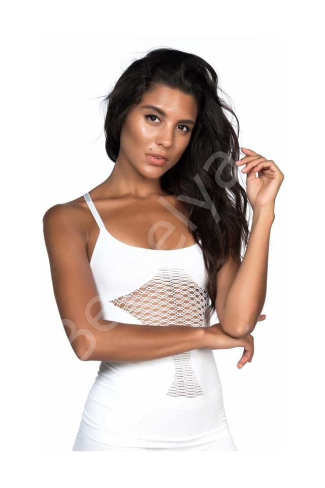 Beyaz Emay 5040 İp Askılı Fantazi Atlet Korse