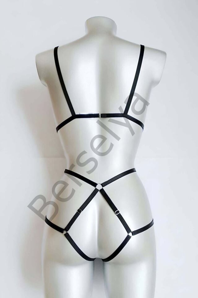 Vücudu Seksi Gösteren Lastik Harness - Brf371