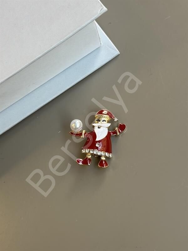 Noel Baba Broş - Kırmızı