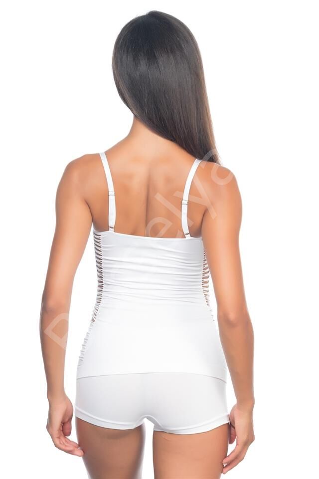 Beyaz Emay 5037 İp Askılı Fantazi Atlet Korse