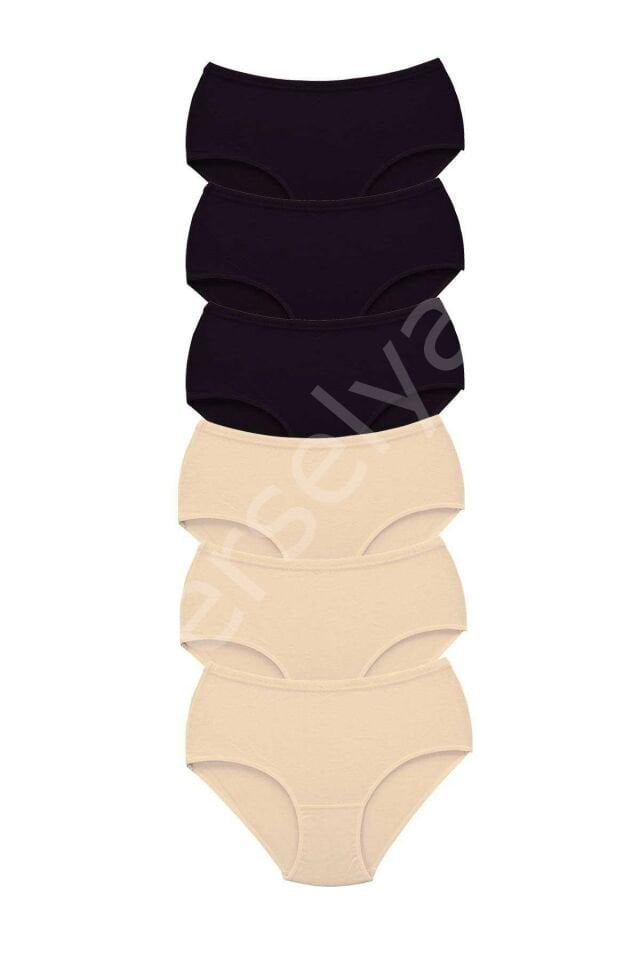 6 Adet Tutku Kadın Yüksek Bel Bato Kalın Lastik Külot S2