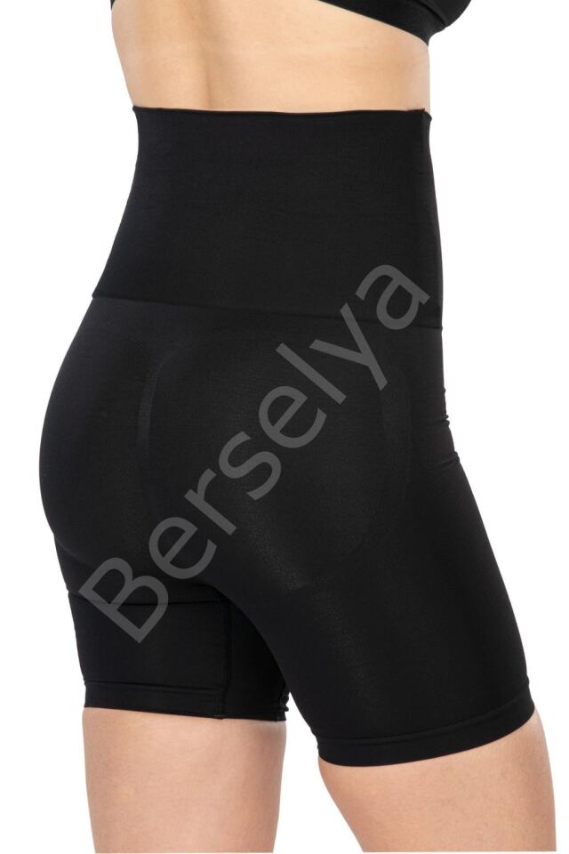 Siyah Mı Emay 2091 Önü Dantelli Yüksek Bel Boxer Korse