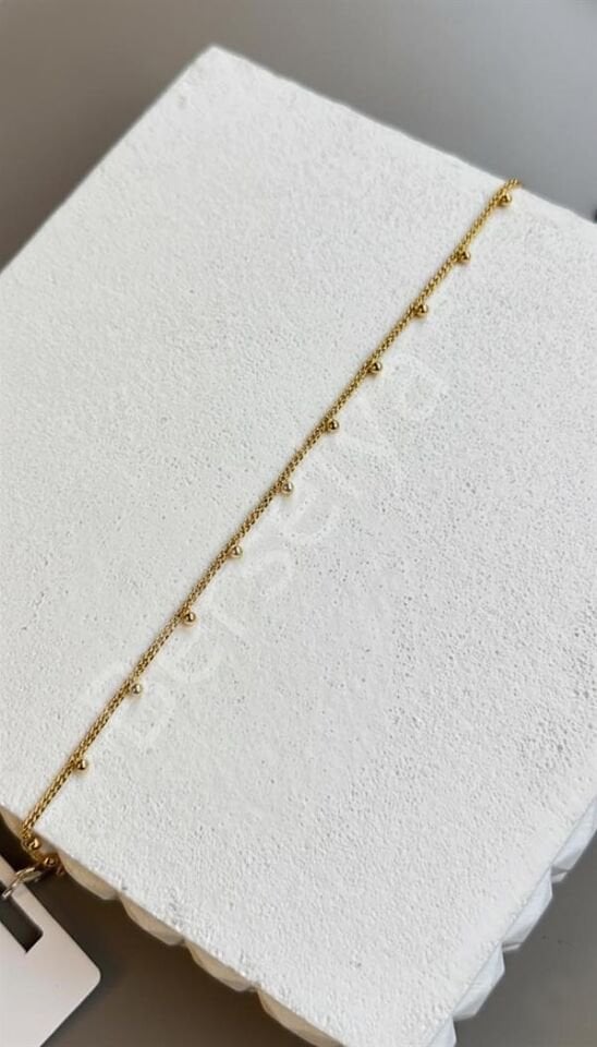 Boncuklu Yıldız Bileklik - Altın