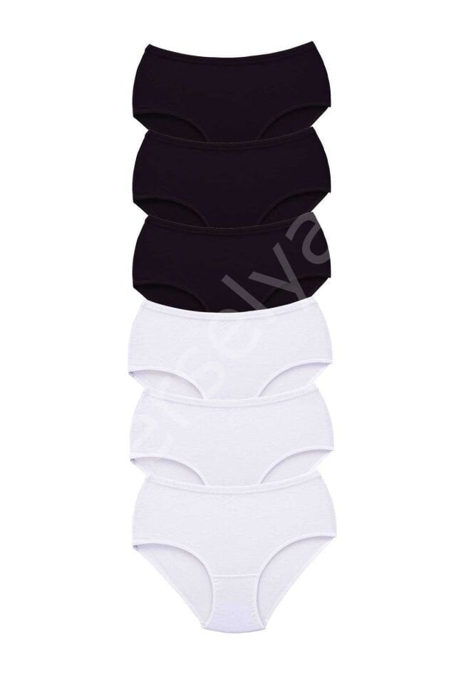 6 Adet Tutku Kadın Yüksek Bel Bato Kalın Lastik Külot S4