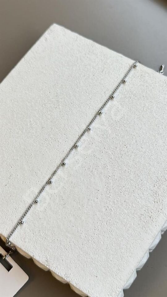 Boncuklu Yıldız Bileklik - Gümüş