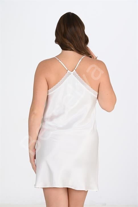 2'li Beyaz-pembe Sabahlık Takımı Bigsize 6210