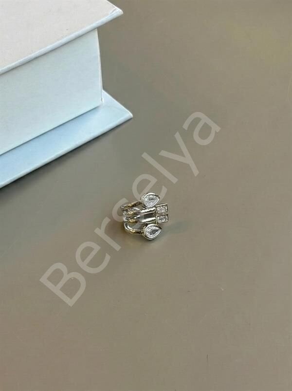 Taşlı Kıkırdak Küpe - Gümüş