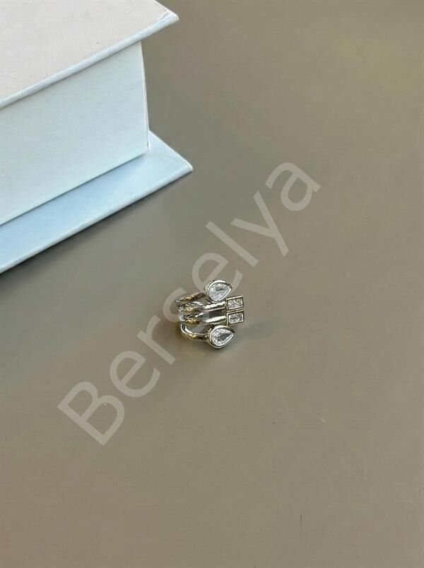 Taşlı Kıkırdak Küpe - Gümüş