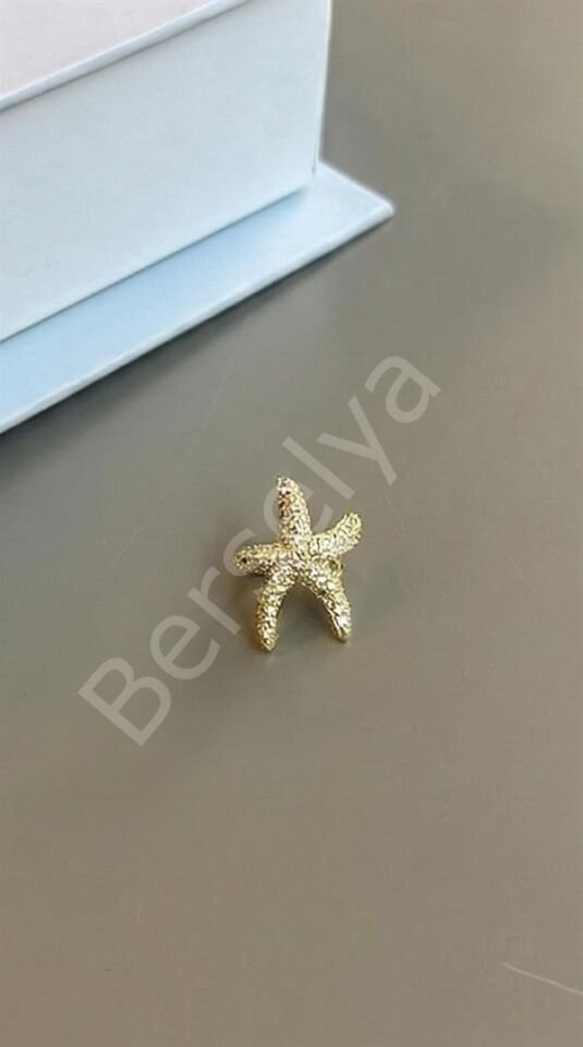 Deniz Yıldızı Kıkırdak Küpe - Altın